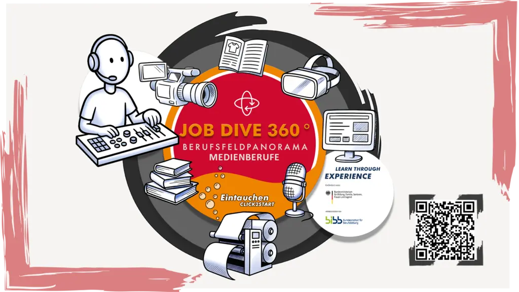 Startscreen für das Berufsfeldpanorama Medien
