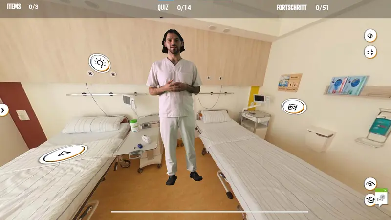 Screenshot Pflege Patientenzimmer