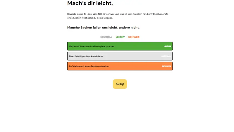 Auszug Ingame: Sortierung Prioritäten 