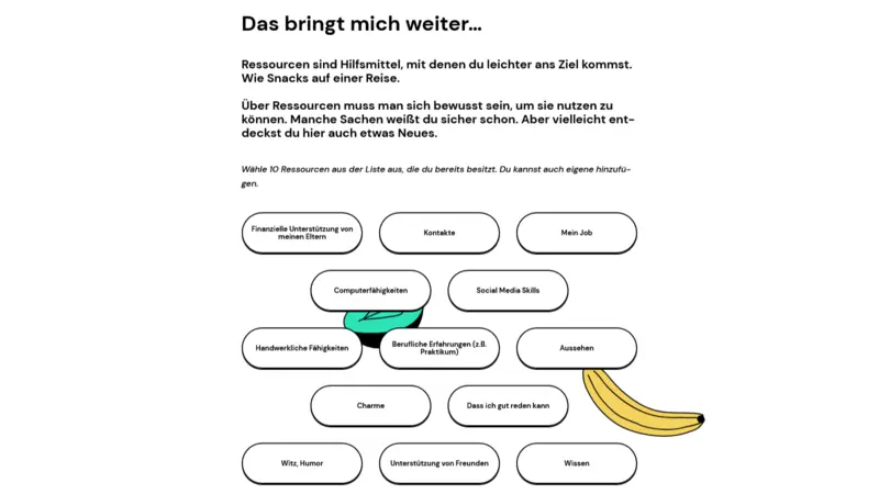 Auszug Ingame: Liste mit Eigenschaften