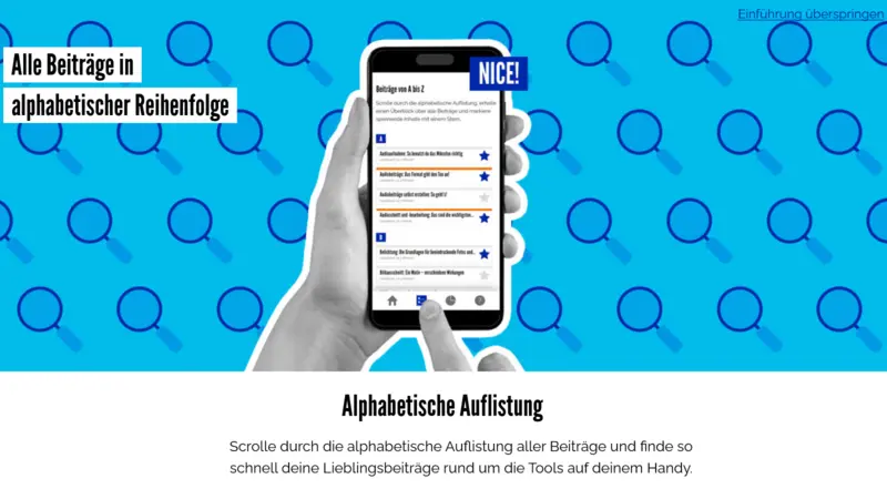 Auszug Playlet: Tutorial Alphabetische Sortierung