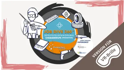 Startseite der VR-Version des Berufsfeldpanoramas Chemie