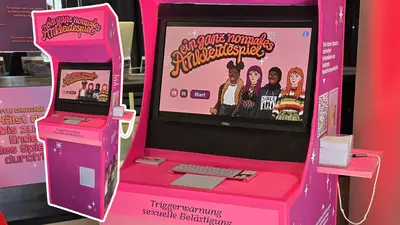 Selbstgebauter Arcade-Automat zu "Ein ganz normales Ankleidespiel"